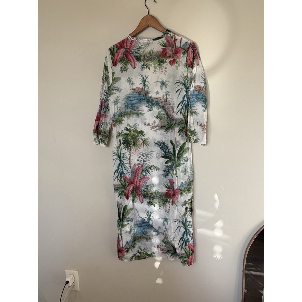 J.CREW Pierre Frey Hawaiian Long Dress Coverup XS Multicolor Cotton Sundress
